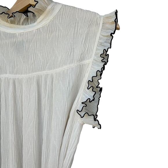 Tory Burch White Meredith Maxi Dress Ruffled Tiered Size 8 - Picture 7 of 7